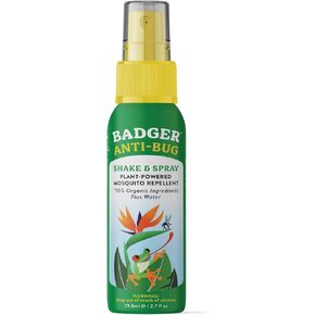 Badger Bug Spray, Organic Deet Free Mosquito Repellent with Citronella & Lemongrass, Natural Bug Spray for People, Family Friendly Bug Repellent, 2.7 fl oz (2 Pack)