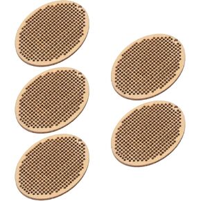 VICASKY 5pcs Cross Stitch Wood Pieces Mini Cross Stitch Wooden Chip Wooden Love Hearts DIY Cross-Stitch Pendant Flower Wooden Threading Kits Mini Cross Chip Wood Tree Slices Stich Portable