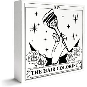 Hairstylist Gifts for Women Men, Hair Dresser Stylist Appreciation Birthday Christmas Graduation Gifts Hair Dresser Salon Station Desk Decor, The Hair Colorist, Wooden Box Sign