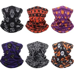 Adult Neck Gaiter Balaclava Breathable Face Cover Scarf Unisex Face Bandana for Halloween Party
