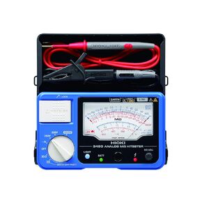 Hioki 3490 Analog Megohm HiTester, 4000 Megohms Resistance, 250V, 500V, 1000V DC Test Voltage