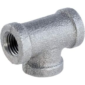 HNUF0014 High Pressure Galvanized Malleable Tee Fitting with Female Threaded Connections, 1/4"