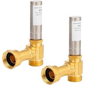 [2 Pieces] Lingmfg Water Hammer Arrestor For Washing Machine, 3/4 Inch Female Thread Swivel Nut x 3/4 Inch Male Thread, Brass
