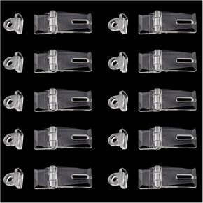 TAODAN 10PCS 2.17 Inch Mini Hinge Hasp Acrylic Hasp with Buckle Box Clear Hinge Latch Hasp Locking Hinge Latch with Buckle for Box Cabinet Drawer Fittings