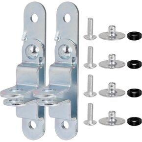 2pcs Cargo Trailer Door Hasps, Industrial Grade Steel Trailer Door Hasp Keeper Screws Waterproof Nuts Washers Padlock Race Enclosed Car Hauler Cargo Trailer Hasp for Closed Car Trailer