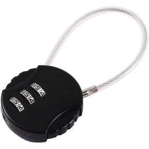 Vctitil Bicycle Lock Metal Portable Luggage Compartment Locks Steel Wire Ball Travel Accessories Gym Padlock
