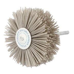 uxcell 6mm Shank 82mm Dia Head 80 Grit Abrasive Nylon Wheel Brush Grinding Tool