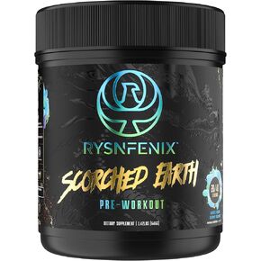 Scorched Earth Pre Workout Powder - Energy & Focus with Dual-Source Caffeine, Nootropics | Pumps from Citrulline, Beta Alanine, Nitrosigine®, GlycerPump™ (Radical Ra's Rainbow Riot)