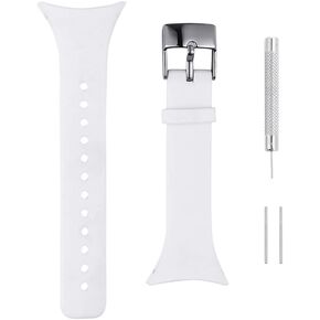 Watch Band Compatible with Suunto M Series Women M1 M2 M4 M5, Soft Rubber Replacement Watch Strap for Suunto Smart Watch M Series Women's & Width 16mm, White