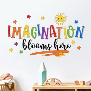 Colorful Inspirational Quotes Wall Decals Reading Will Take You Everywhere Wall Stickers Butterfly Rainbow Cloud Motivational Phrase Vinyl Removable Wallpaper for Kids Nursery Home Decoration