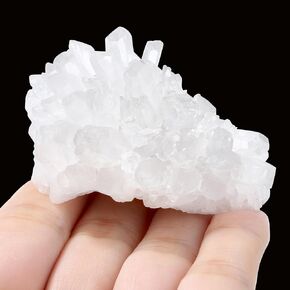 ZHIYUXI Clear Quartz Crystals 80-100g Geodes Crystal Cluster Healing Crystals Gemstones Natural Rock Raw Stone Energy Balance Reiki Wicca 1pc