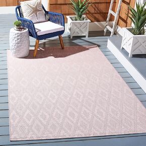 SAFAVIEH Courtyard Collection 8' x 10' Pink CY8522 Indoor/ Outside Waterproof Easy cleansingPatio Backyard Mudroom Area Mat