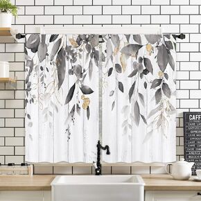 Miyotaa Mexican Fiesta Kitchen Window Curtains 2 Panels 27.5W x 39H Rod Pocket Cinco De Mayo Dia De Los Muertos Colorful Flower Floral Small Short Door Decor Bathroom Drapery Treatment