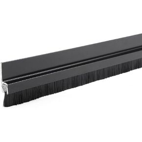 Door Sweep 39.37 inch x 5.83 inch, Door Bottom Sweep with H-Shape Aluminum Alloy Base, 4.7 inch Nylon Brush Insert Door Sweeps for Exterior Doors