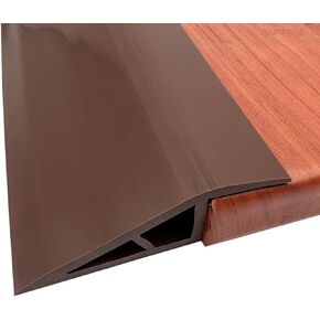 Floor-Transition-Strip-Door-Threshold-Ramp 72 inch, Threshold 3/4~4/5 in, Thresholds Ramps for Doorways, Edge-Reducer Vinyl-Transition-Strip for Door/Floor (Brown, 72 in)