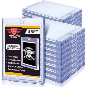 100 PCS Card Case Holder for Trading Cards, Acrylic Graded Card Slab Baseball Card Protectors with Label Position Fit for YuGiOh, MTG and Sport Cards