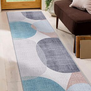Rugshop Contemporary Geometric Stain Resistant Flat Weave Eco Friendly Premium Recycled Machine Washable Runner Rug 2'6"x10' Multi