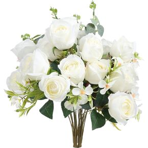 Artificial Sunflower Bouquets, 2 Bunches Fake Flowers with Sunflowers and White Peonies for Home Wedding Summer Decor, Arrangement Table Centerpieces Indoor, DIY Garden Outdoor Art DéCor
