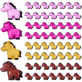 Shappy 80 Pcs Mini Horse Figures Resin Horse Foal Models Miniature Animals Horse Figurines Resin Doll Miniature Ornaments Decoration for Garden Accessories Landscape Terrarium Cake DIY