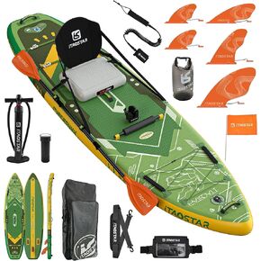 Novelty/Cyberpunk 11'6"×35" Extra Wide Paddle Board with Seat, One-Stop Premium SUP Board Gears, Tailored 5 Fins, Stable Inflatable Stand Up Paddle Boards for Youth/Adults of All Levels