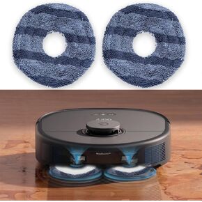 4 PCS Mop Cloth Compatible with eufy X10 Pro Omni X9 Pro Robot Vacuums - Replacement Washable Soft Mopping Pad, Reusable eufy Vacuum Replacement Parts Accessories