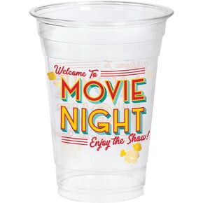 Gold Hot-Stamped Clear Aloha Plastic Tumblers - 9 oz. (30 Pcs) - Perfect for Tropical Parties, Luaus & Celebrations