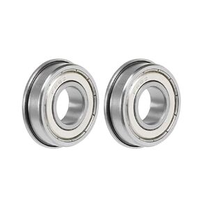 uxcell FR8ZZ Flange Ball Bearing 1/2"x1-1/8"x5/16" Double Shielded Chrome Steel Bearings 2-Pack