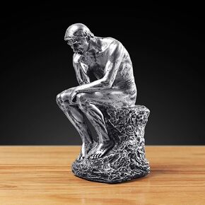 Creative Thinker Statues Individual Figurine for Living Room Decor H 9.6 Inch (Sandstone) - Unique Sculpture Enhancing Creativity and Inspiration in Home or Office