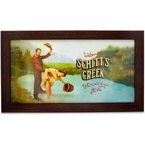 Schitt's Creek Welcome Sign Replica Framed MDF Hanging Wall Art | Ready To Display Home Decor | 10 x 18 Inches