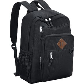 VX VONXURY Kids Backpack, Classical Middle School Bookbag, Lightweight Water Resistant Daypack for Teens Boys Girls (Black)