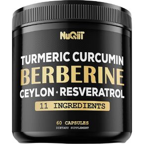 Berberine Supplement 8750mg Turmeric Curcumin 1500mg Green Tea 1500mg & More - Support Heart Health, Body Management & Immune System - 90 Capsules for 3 Months