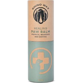 Rhino Wax - Dog Paw Balm - 100% Natural Dog Paw Protection from Hot Pavement, Hiking Trails and Winter Snow - Lick Safe - Soother and Moisturizer Dog Balm - 2 Pack (2 oz Eco-Tubes) + Microfiber Cloth