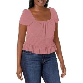 BCBGeneration Women's Square Nk Short SLV-Knit Top