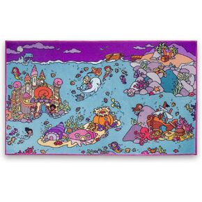 Activity Rugs for Kids - Fantasy Kingdom Activity Rug, Non-Slip Childs Play Mat, Extra Thick Adventure Play Rug for Girls and Boys, 65.5 x 39.5 Inches