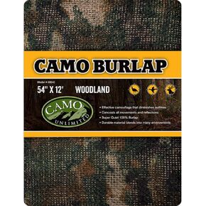 CamoSystems Heavy Duty Burlap Camouflage Hunting Net, 54" x 12’