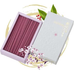 Hasegawa Incense of Series '香のたより': Sakura Whisper - Nippon Kodo Collaboration, Rare Agarwood Blend, Floral Woody Musk, Low-Smoke, 25-Minute Burn, 160g, Sakura-Patterned Packaging, Japanese Design