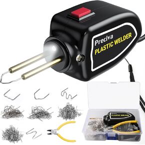 Preciva 100W Plastic Welder, Portable Plastic Welding Kit with 200Pcs Welder Staples and Pliers, Hot Stapler Plastic Repair Kit for Car Bumper Crack Kayak and Most Plastic Product Repair in Kuwait