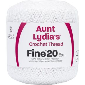 Red Heart Extra Fine Crochet - 1 Pack of 400y/365m - White in Kuwait