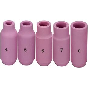 RIVERWELD TIG Alumina Nozzles Ceramic Shield Cup 10N50#4 10N49#5 10N48#6 10N47#7 10N46#8 Fit DB PTA SR WP 17 18 26 TIG Welding Torch 10pcs