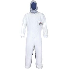 SAS Safety 6938 Moon suit Nylon Cotton Coverall, Large, White