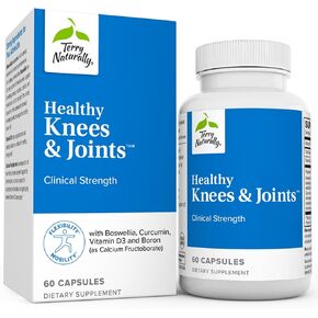 Terry Naturally Healthy Knees & Joints - 60 Capsules, Pack of 2-1,560 mg Curcumin & Boswellia Complex - Promotes Flexibility, Mobility, Strength & Comfort - Gluten Free - 40 Total Servings