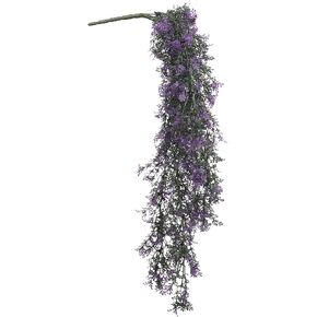 1 Piece Artificial Plant Faux Greenery Hanging Plants for Home Outdoor Indoor Wall Wedding Party Décor (Dark Green Purple)