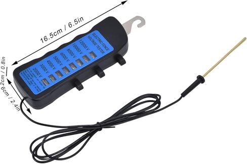 جهاز اختبار جهد السياج الكهربائي، جهاز اختبار Stromzaun 12KV جهاز اختبار جهد السياج النيون 2000 إلى 12000 فولت 8 أضواء مؤشر نيون مقاوم للماء جهاز اختبار السياج الكهربائي الرقمي للمزارع والمنزل والحدائق in Kuwait