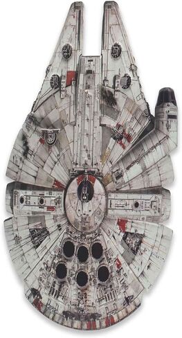 Open Road Brands Disney Star Wars Millennium Falcon Aerial View Embossed Metal Sign - Vintage Millennium Falcon Wall Decor for Home in Saudi Arabia