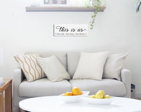 هذا هو لنا علامة جدار خشبية الأسرة لوحات الحائط إلهام الخشب علامة مدخل المزرعة ريفي لوحات الحائط الفن مع اقتباسات لغرفة المعيشة غرفة نوم المطبخ زينة عيد الميلاد (4.7 × 13.7) in Kuwait