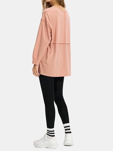 EXLURA Womens 2024 Fall Fashion Long Sleeve Henley Shirts Casual Button Down V Neck Tunic Blouses Loose Pullover Tops Outfits in Saudi Arabia