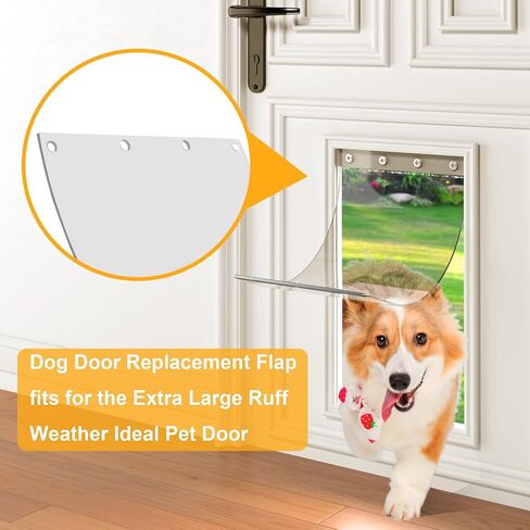 Dog Door Replacement Flaps 10 1/2"x15", Compatible with Ideal Products Designer Series DSPRFXL RFXLN, Extra Large Doggie Door Replacement Flaps- Transparent Model in Saudi Arabia