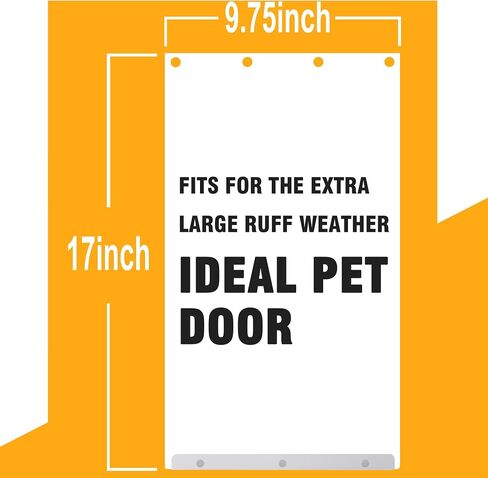 Dog Door Replacement Flaps 10 1/2"x15", Compatible with Ideal Products Designer Series DSPRFXL RFXLN, Extra Large Doggie Door Replacement Flaps- Transparent Model in Saudi Arabia