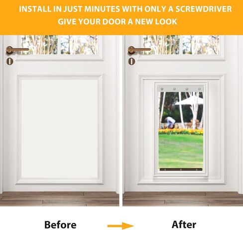 Dog Door Replacement Flaps 10 1/2"x15", Compatible with Ideal Products Designer Series DSPRFXL RFXLN, Extra Large Doggie Door Replacement Flaps- Transparent Model in Saudi Arabia