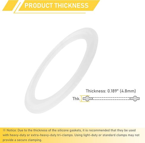 100PCS 1.5 Inch Tri Clamp Silicone Gaskets for 1.5" Tri-Clamp Sanitary Fittings TC O-Ring Seal Gasket in Saudi Arabia